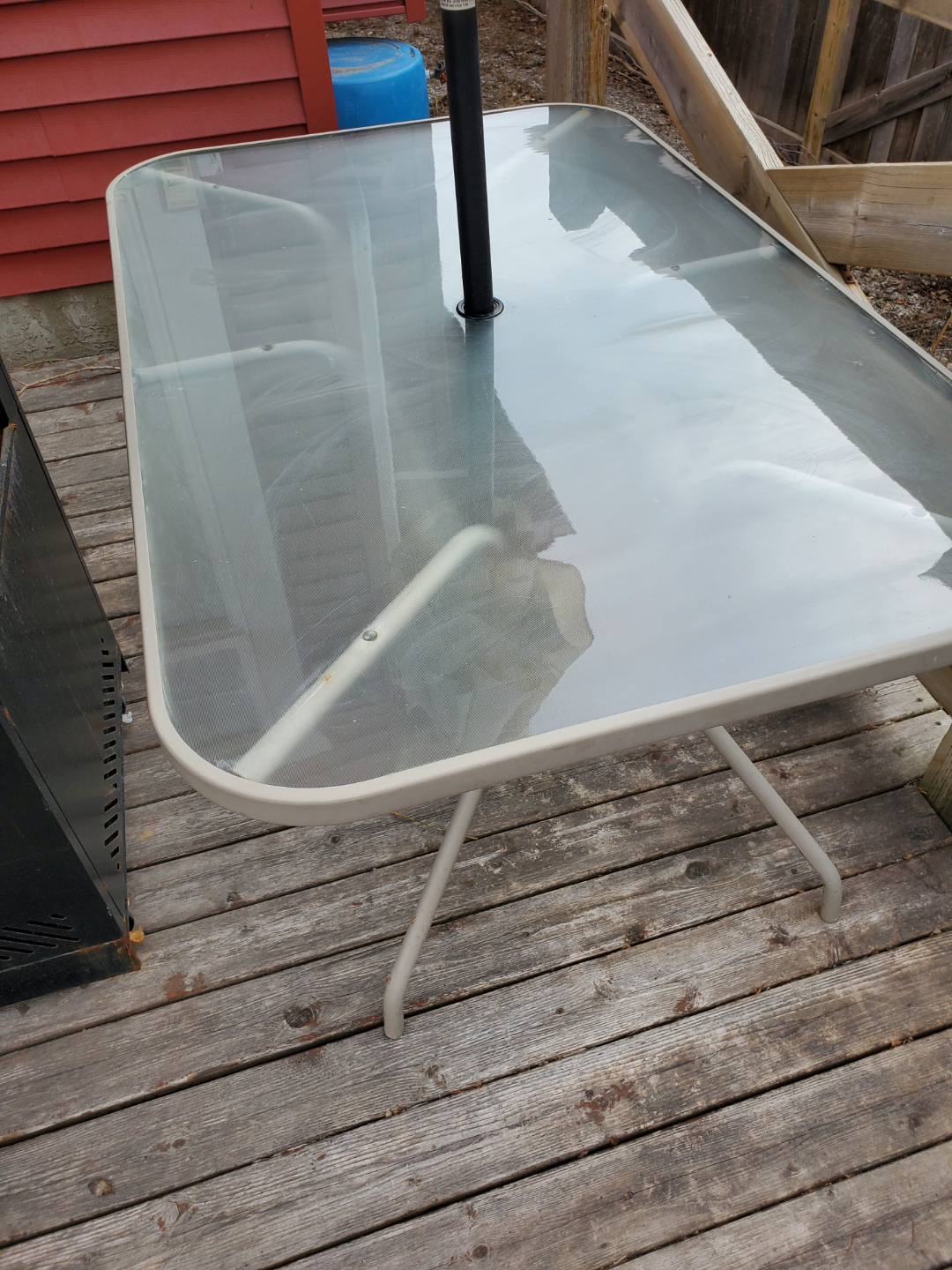 Outdoor Patio Table with Glass Top - photo 2