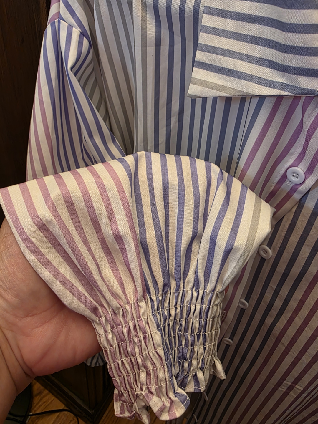 Women's XXL Striped Button-Down Blouse - photo 4