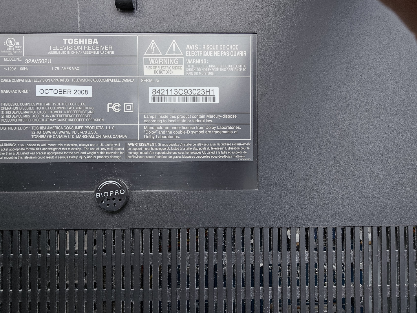 32" Toshiba Lcd tv - photo 2