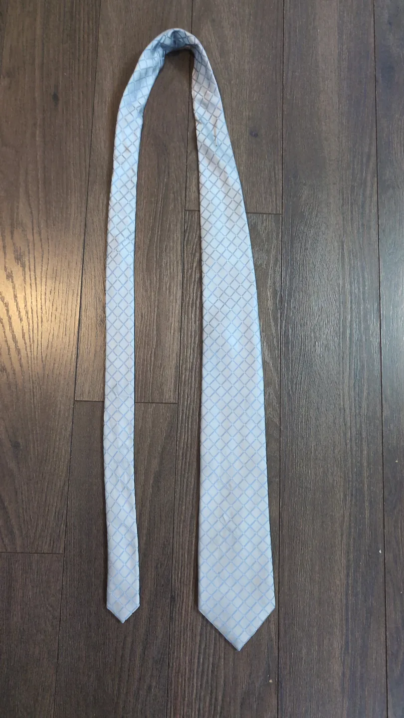 Calvin Klein Men's Light Blue Geometric Tie thumbnail