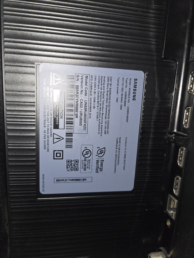 Samsung RU8000 55 inch 4k TV - photo 3