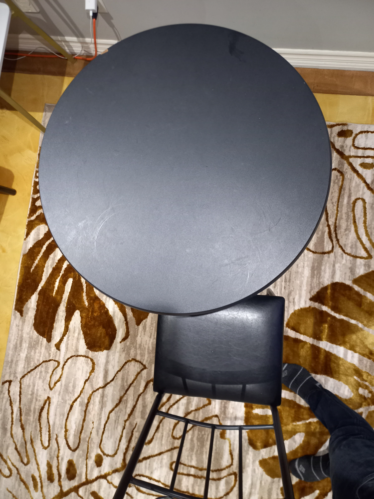 Black Round Table and Chair Set