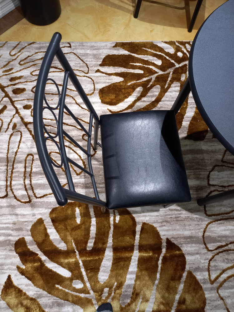 Black Round Table and Chair Set - photo 2