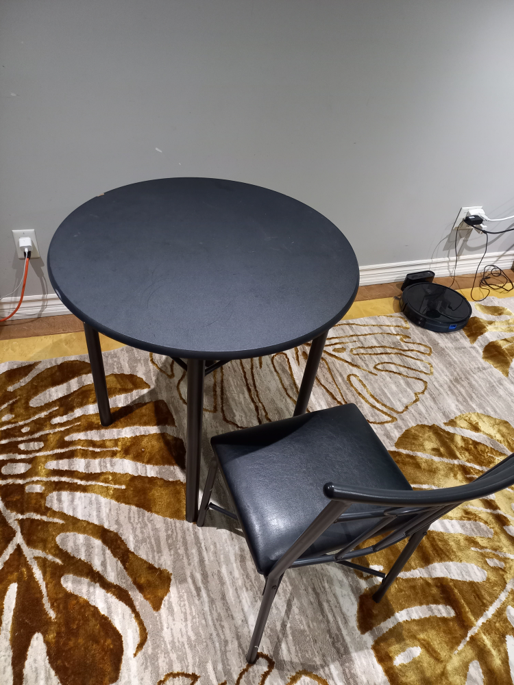 Black Round Table and Chair Set - photo 3