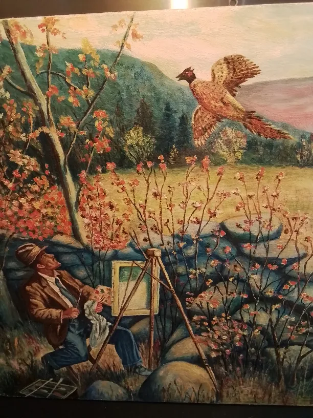 Humerous MCM OOC Painting "Hunting Artist" W. Laflamme💚 image indicator(4)