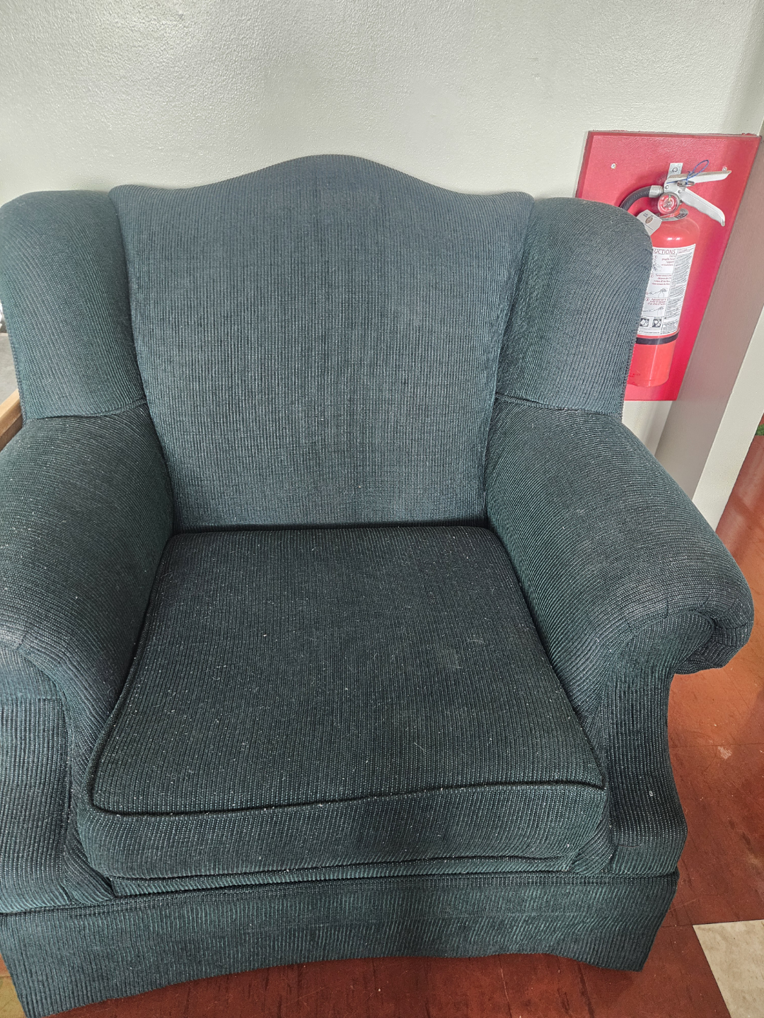 Dark Green Upholstered Armchair and Sofa Set - photo 3