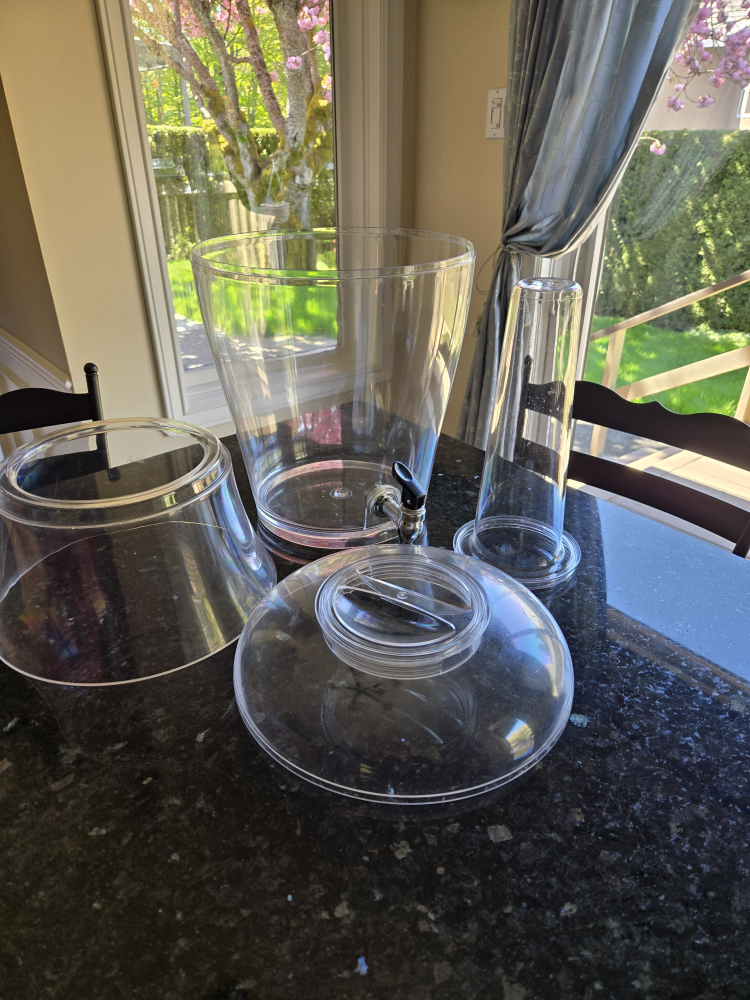 Large Clear Acrylic Beverage Dispenser with Stand and Lid - photo 3