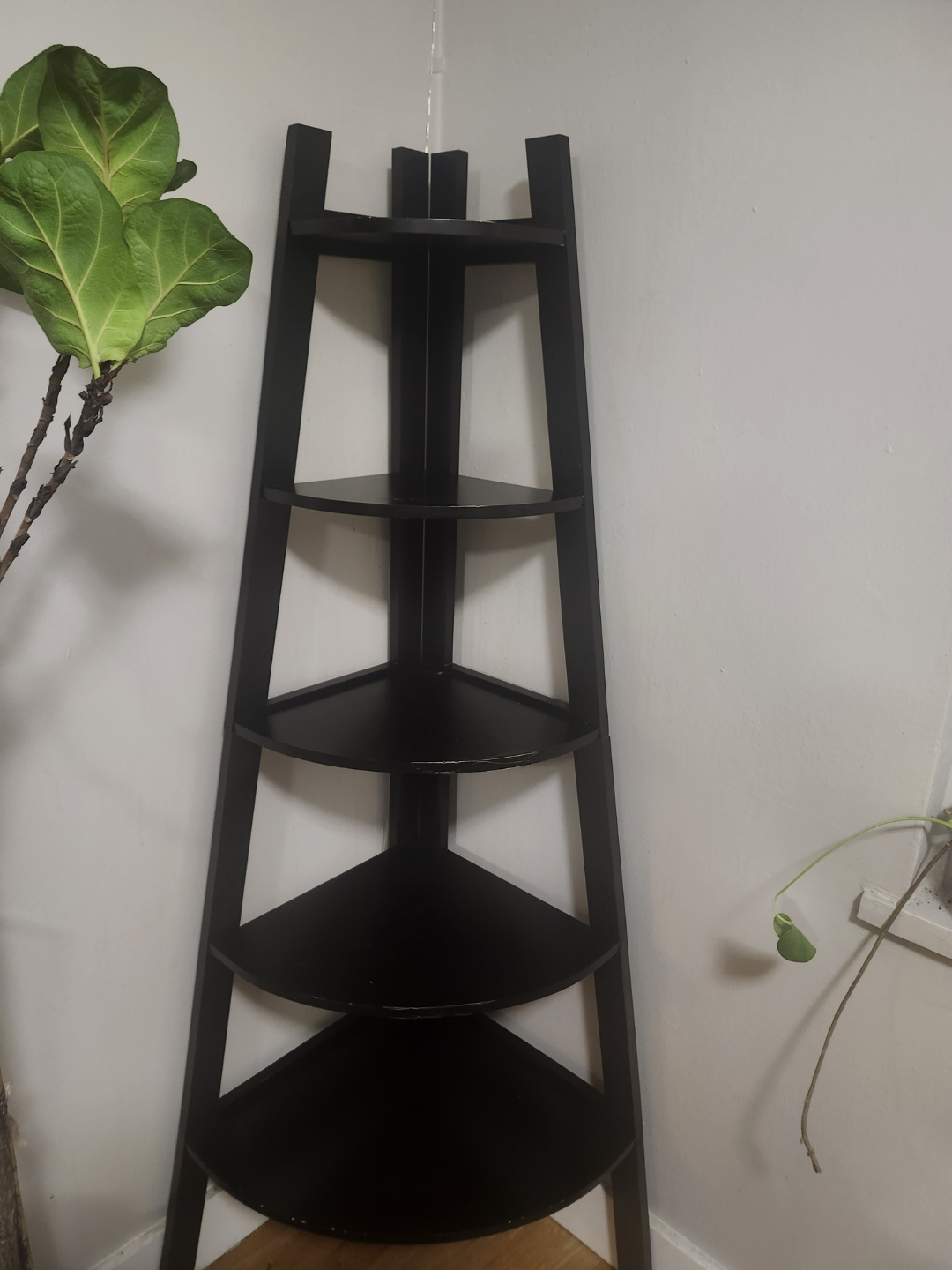 Black Corner Shelf Unit