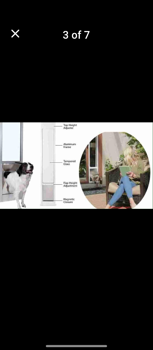 PetSafe   Glass Dog Door. patio door insert - photo 4