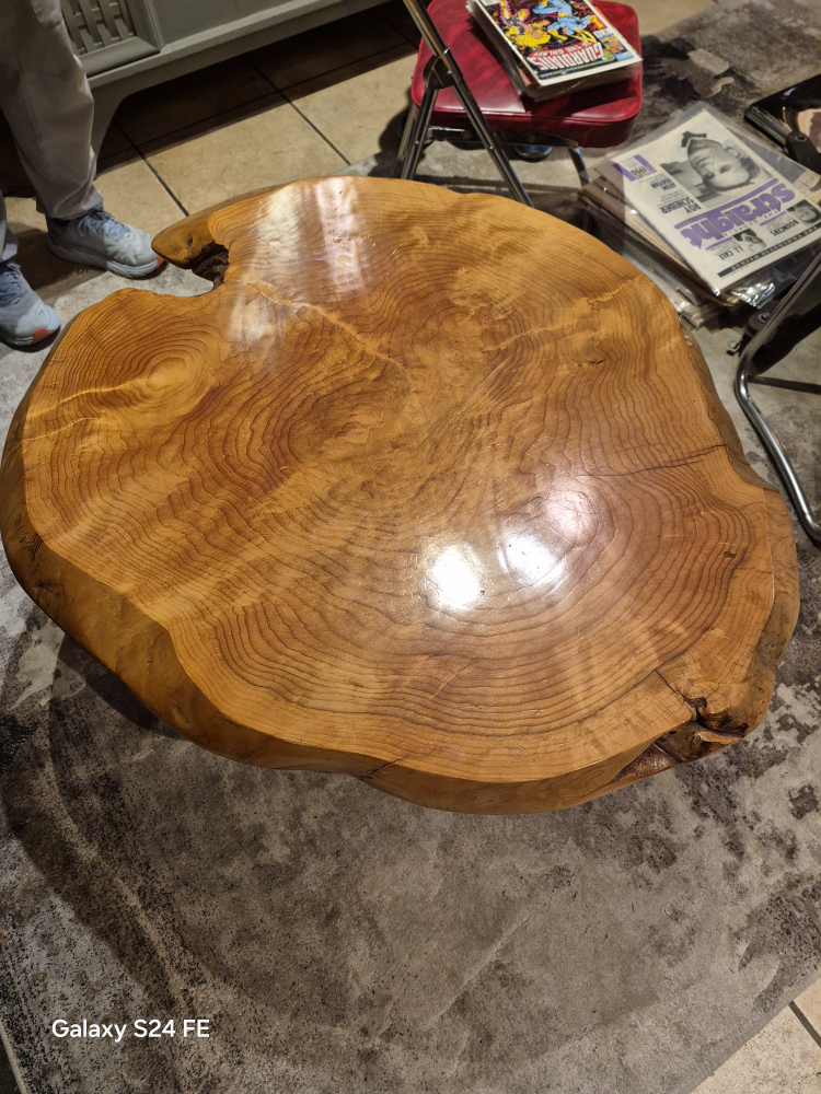 RARE Handcrafted Live Edge Coffee Table