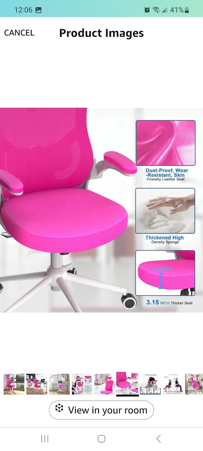 CYKOV Ergonomic Office Chair - Pink brand new image indicator(4)