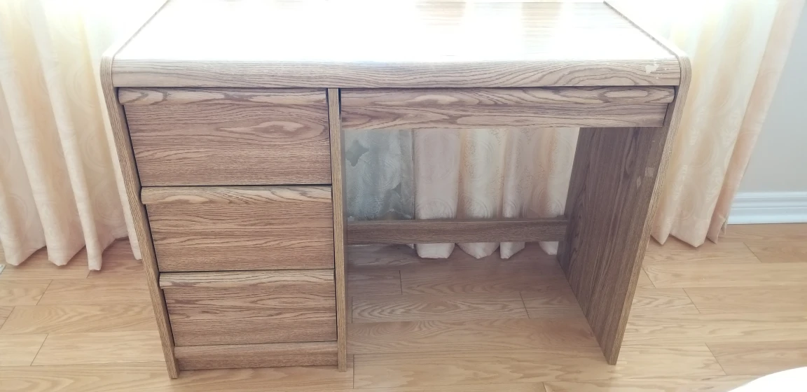 Wooden Desk with Three Drawers