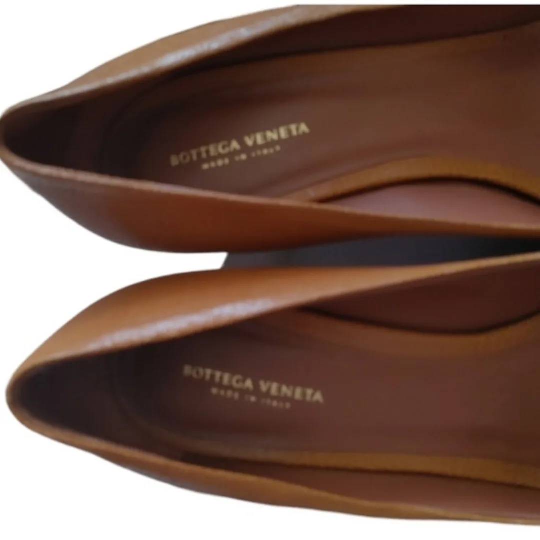 Bottega Veneta Leather Peep-Toe Heels image indicator(7)