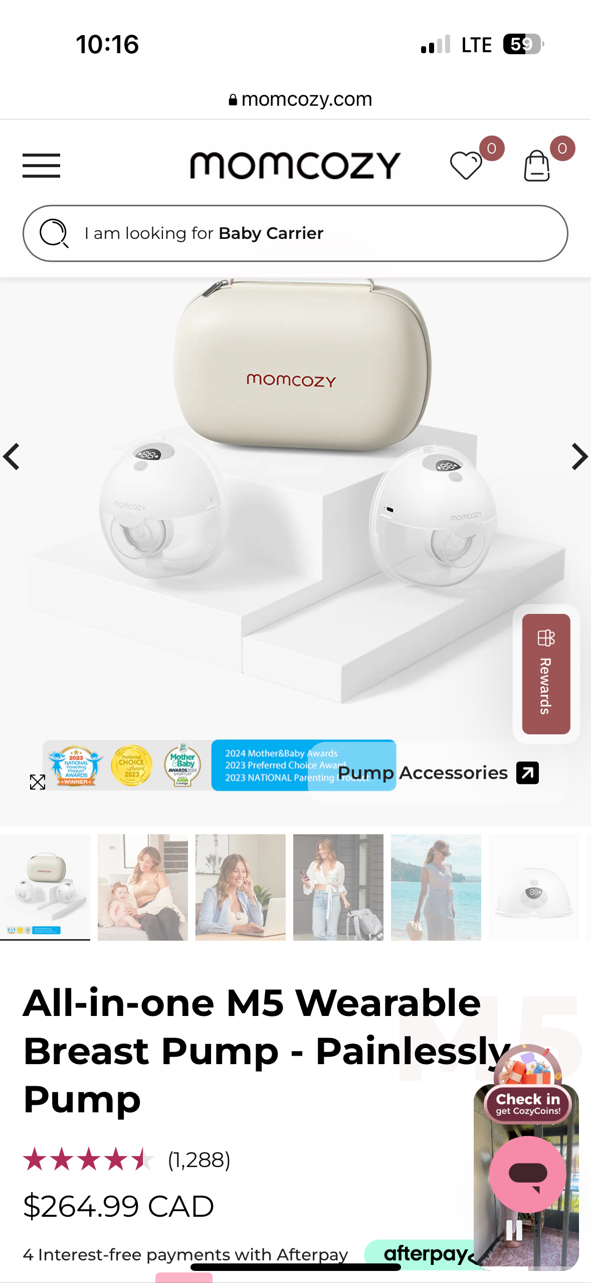 Momcozy M5 All-in-1 wearable breast pump. Painless pumping. - photo 3