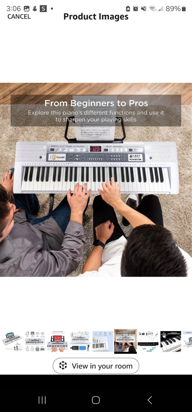 Funtek 61-Key Electronic Keyboard Piano - photo 3