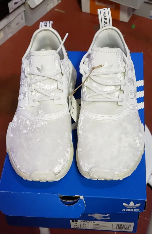 Brand New Adidas NMD_R1 W White Velvet running shoes $125 image indicator(5)