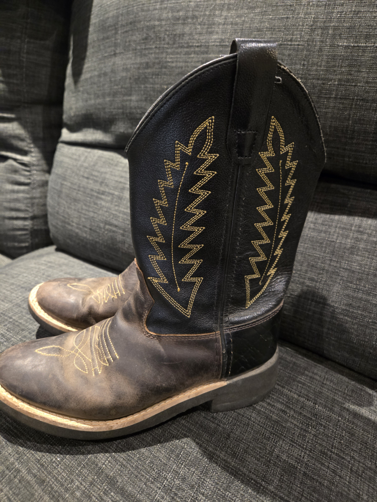 Old West Cowboy Boots -  youth Size 10
