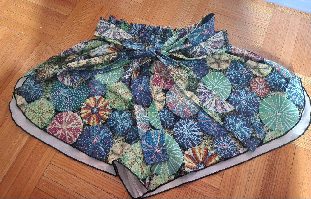 BlackMilk Clothing Sea Urchin Print Shorts with Tie Waist image indicator(3)