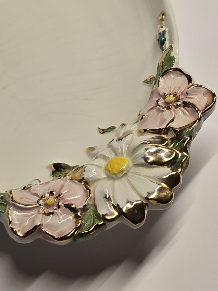 Italian Capodimonte Floral Serving Platter - photo 3