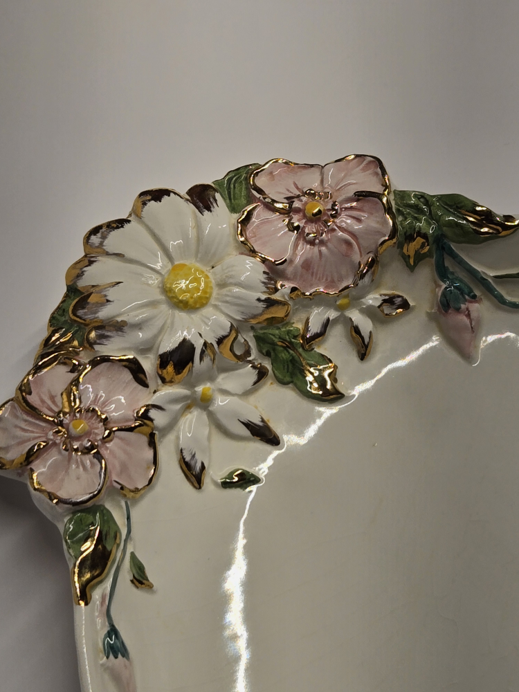 Italian Capodimonte Floral Serving Platter - photo 4