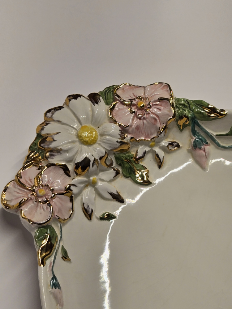 Italian Capodimonte Floral Serving Platter - photo 5