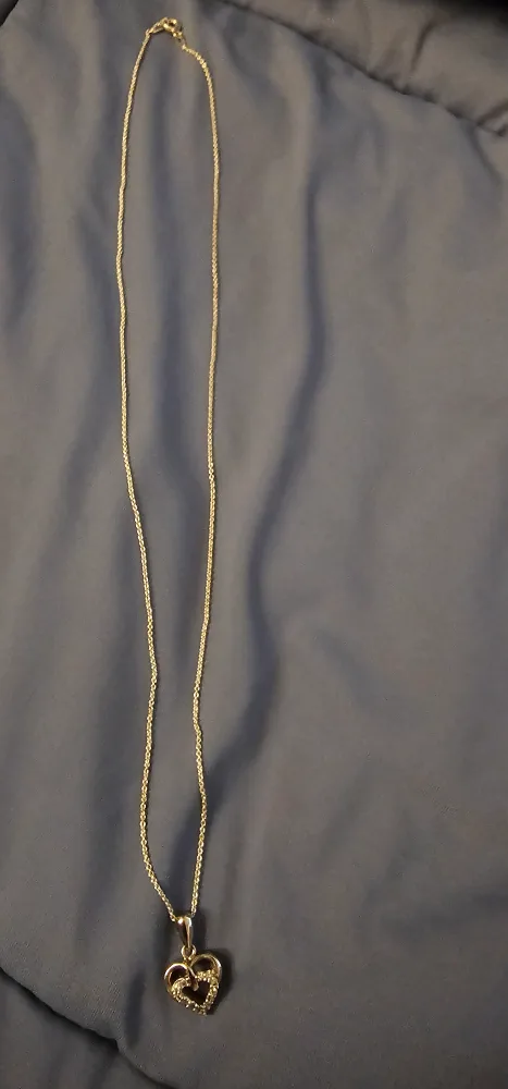 9.25 sterling silver Heart Necklace with chain image indicator(2)