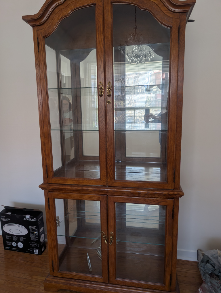 Solid Wood Display Cabinet