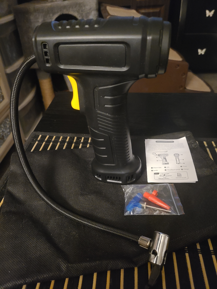 Portable Rechargeable Air Compressor with LED Light - photo 4