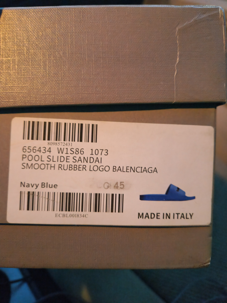 Balenciaga Pool Slide Sandals - Navy Blue - Size 45 - photo 2