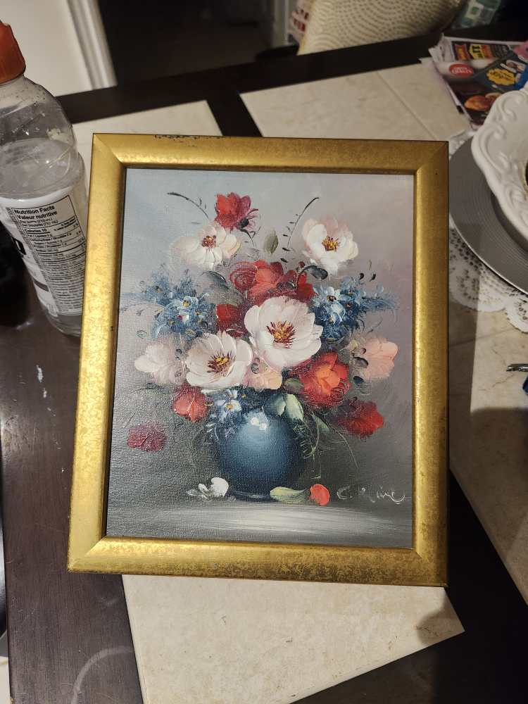 Framed floral painting - photo 2