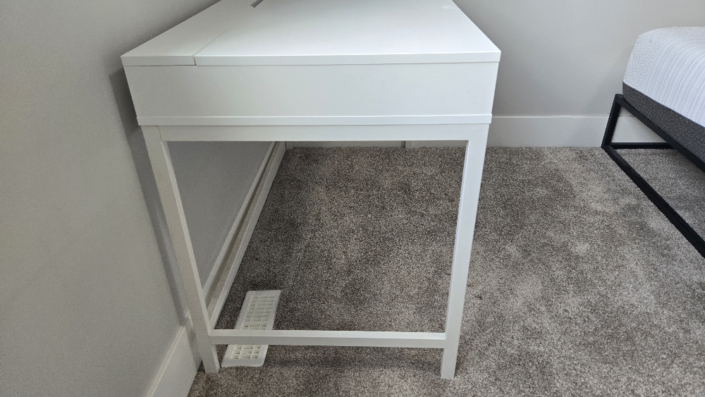 Ikea White Desk with Two Drawers and Hidden Compartment - photo 4