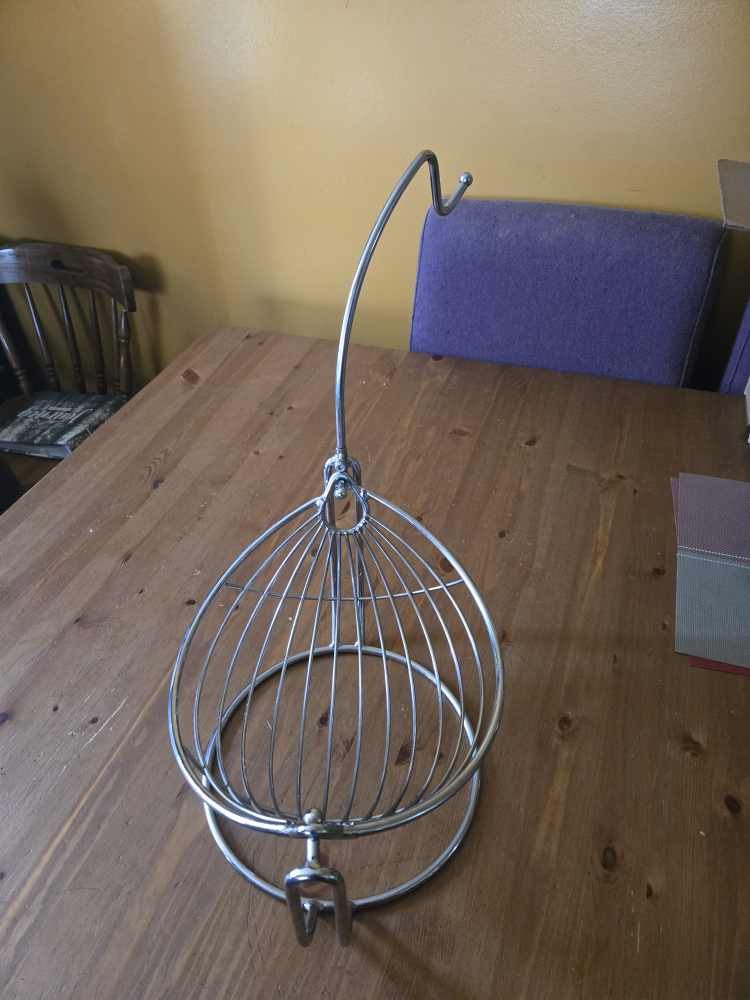 Chrome Fruit Bowl with Hanging Hook - photo 2