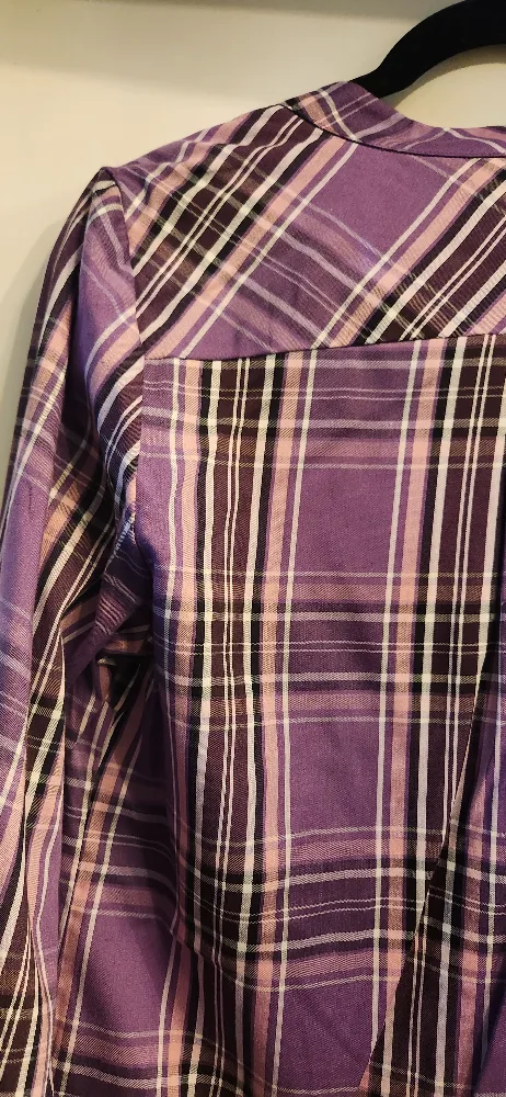 Women's Purple Plaid Blouse image indicator(7)