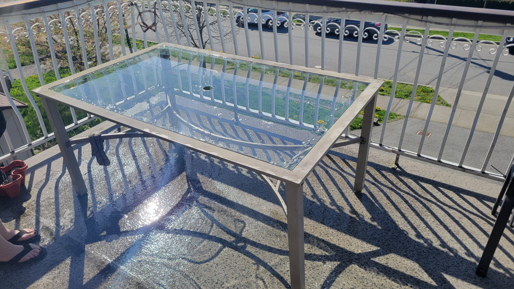 Glass-top Patio Table