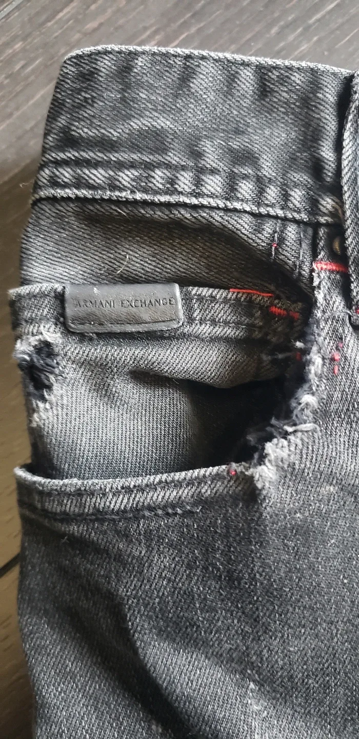 Armani Exchange Men's Distressed Straight Jeans - 32x34 image indicator(5)