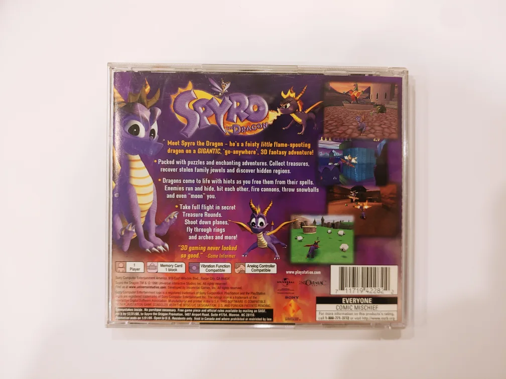 Spyro the Dragon PlayStation game ps1 complete image indicator(2)