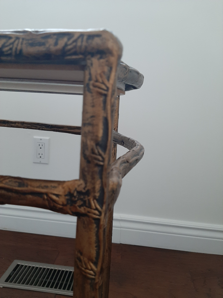 Gold Metal Accent Table with Mirrored Top - photo 4