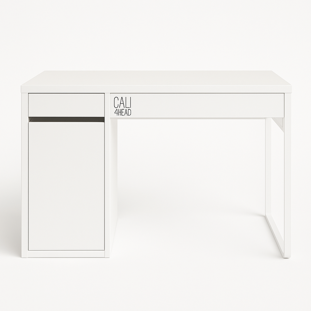 White Desk with Drawers