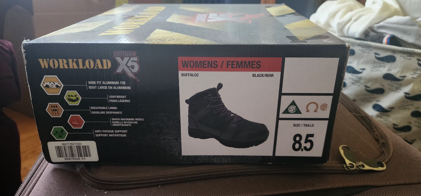 Workload Comfort X5 Women's Size 8.5 Black Work Boots - photo 4