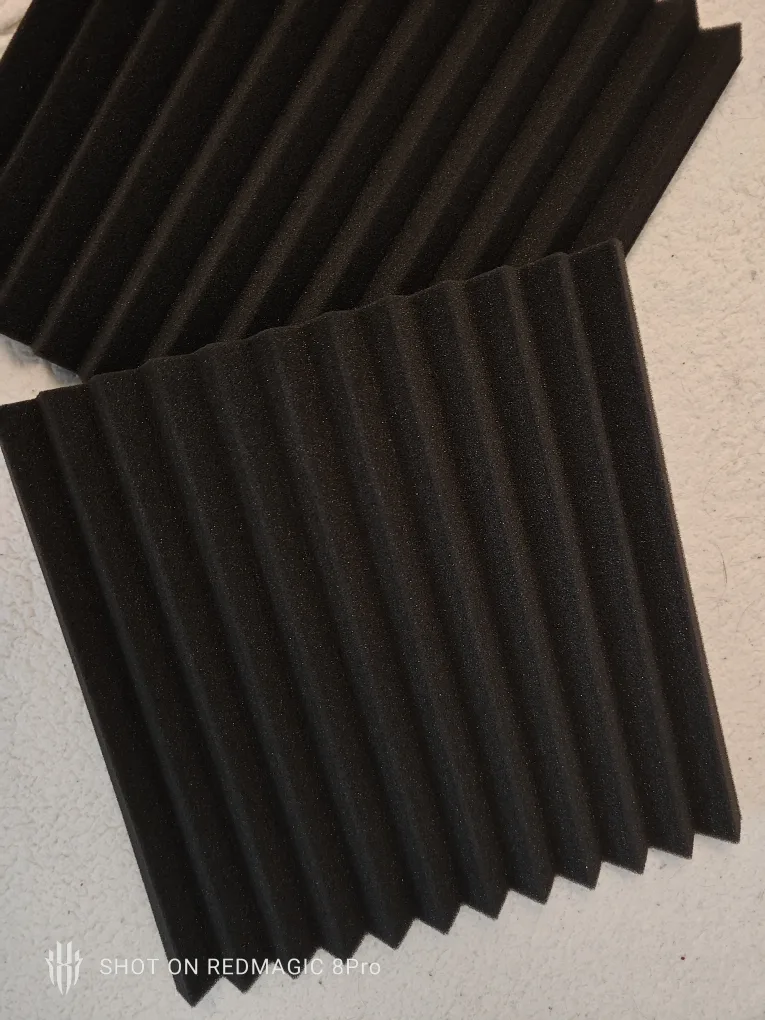 80  Pack Acoustic Foam Panels - Black - 1" x 12" x 12" image indicator(3)