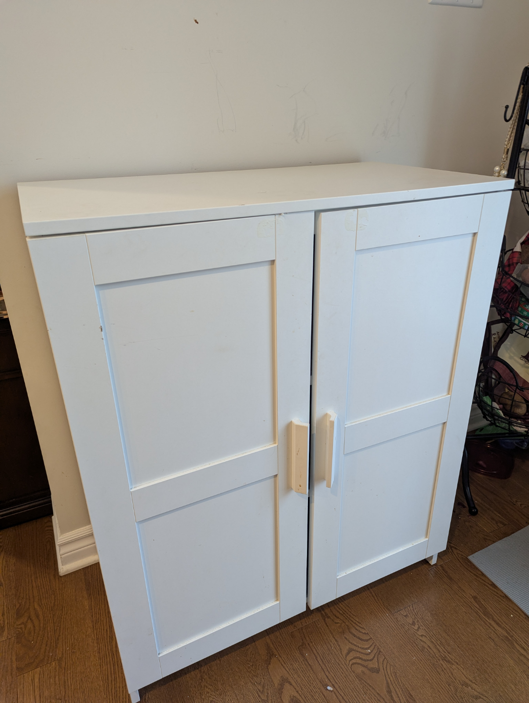 White IKEA Hemnes 2-Door Cabinet