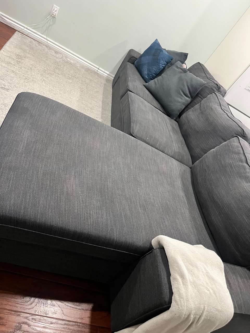 IKEA KIVIK Loveseat with Chaise - Grey