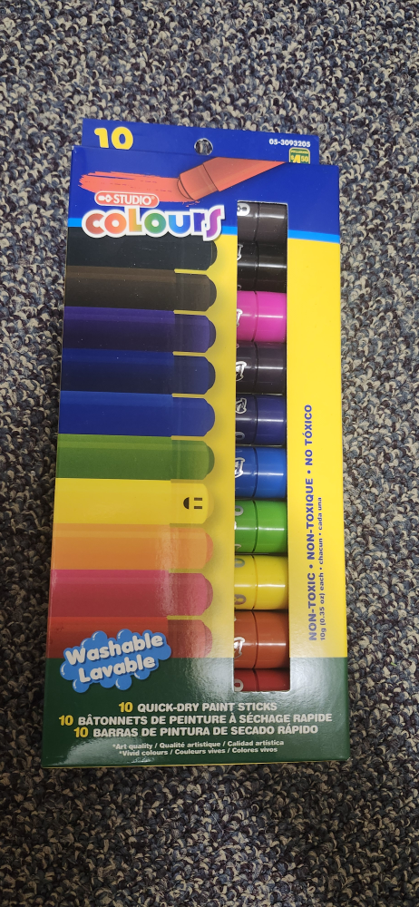 Studio Colours Washable Paint Sticks - 10 Pack