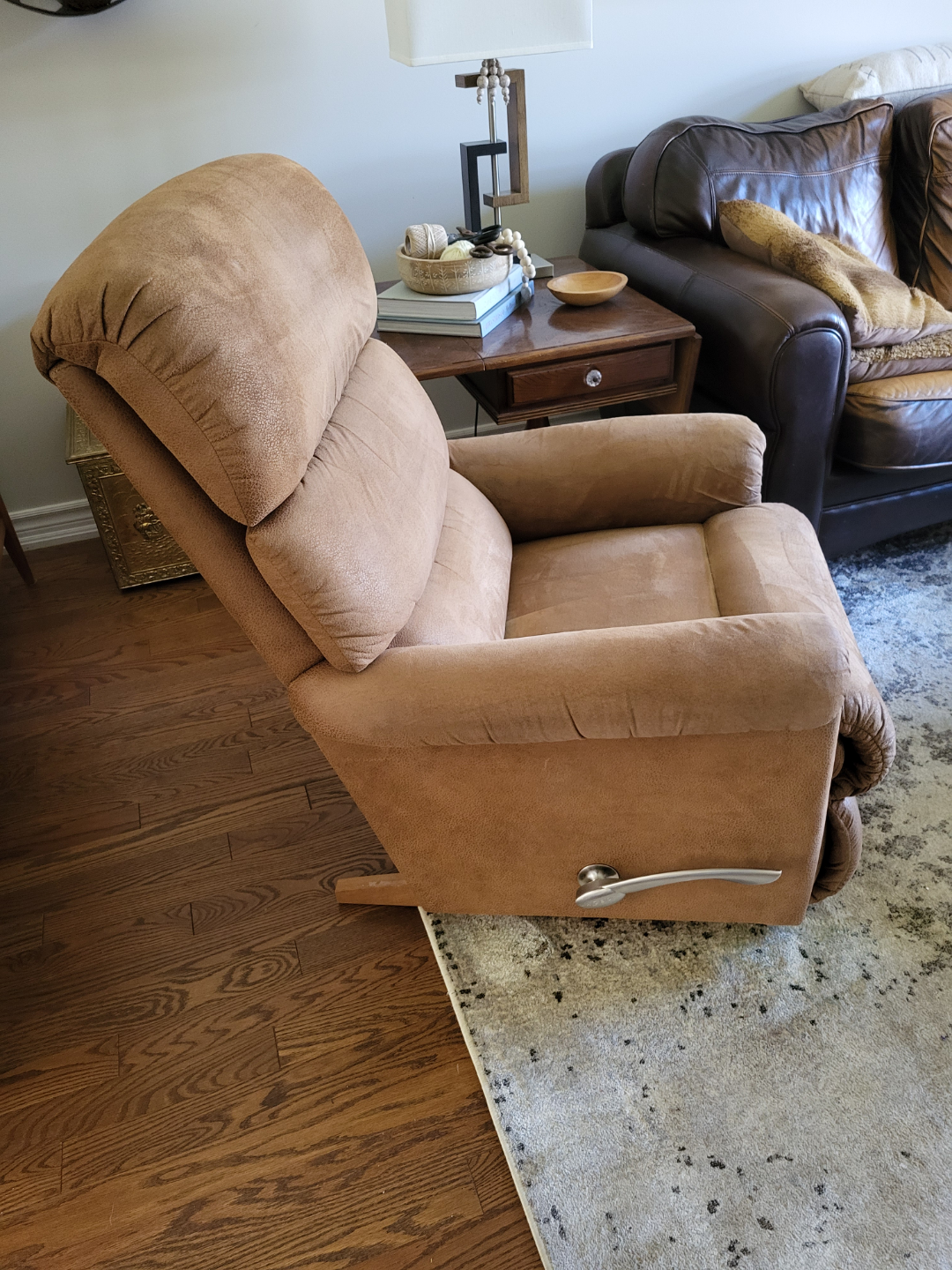 Recliner Chair - Brown Microfiber - photo 2