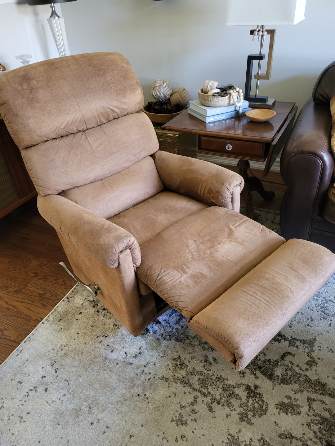 Recliner Chair - Brown Microfiber - photo 3