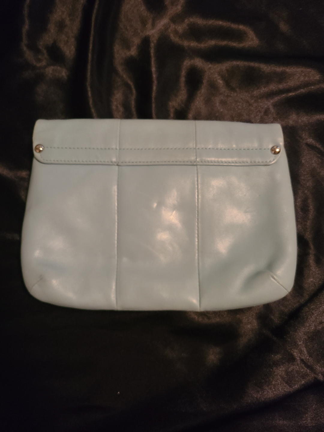 Coach light blue leather clutch - photo 2