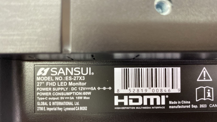 Sansui 27" FHD LED Monitor - ES-27X3 - photo 3