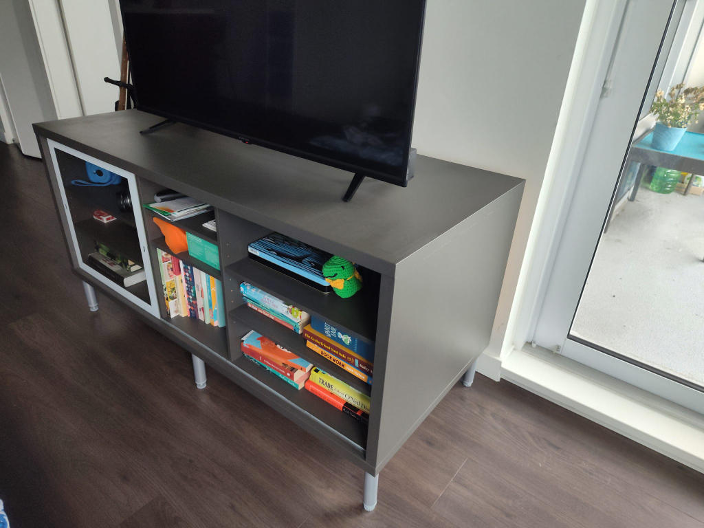 Wood Media Console Painted - photo 3