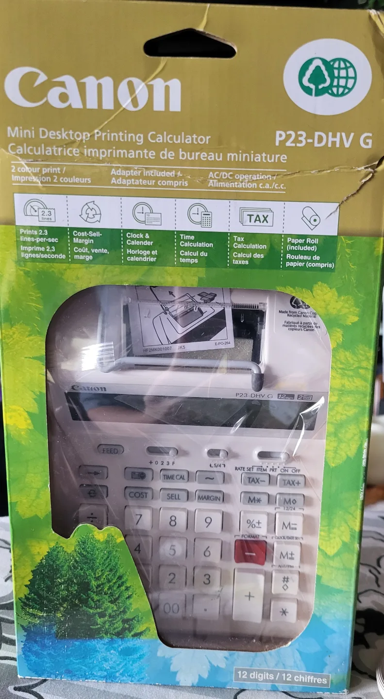 Canon P23-DHV G Mini Desktop Printing Calculator image indicator(3)