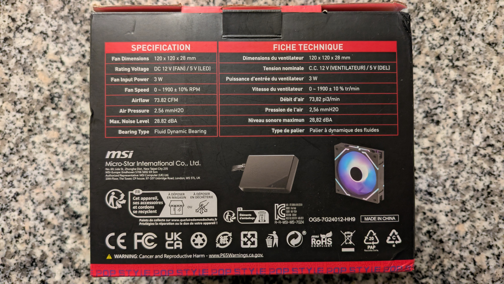 MSI MAG EZ120 ARGB Triple Fan Kit - photo 2